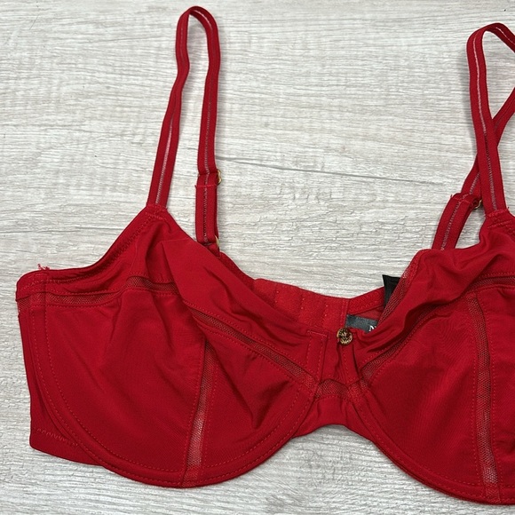 Natori Unpadded Underwire Bra Red 746168 Un-padded 34D - Picture 4 of 8